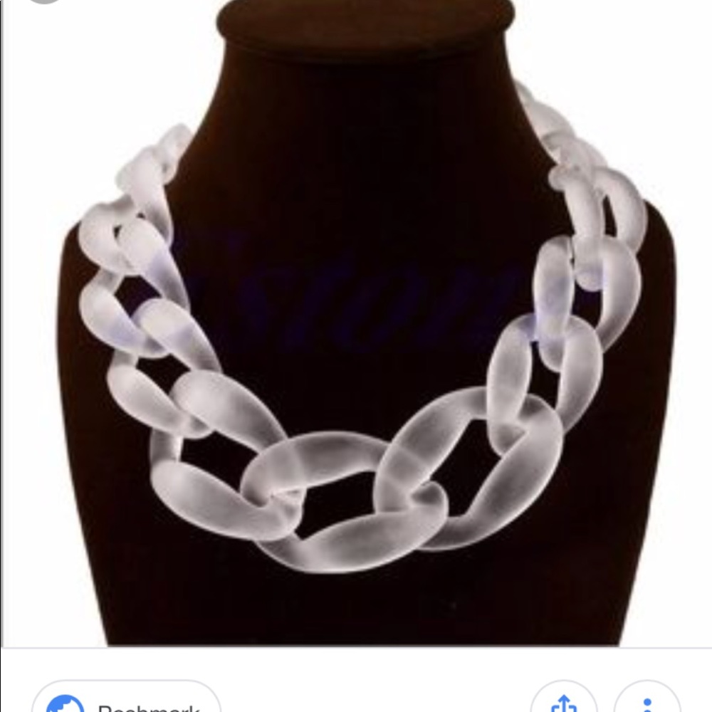 COPY - Chunky Acrylic Clear Chain Necklace.